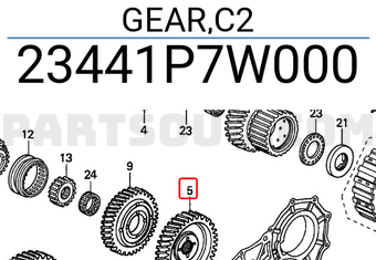 Honda 23441P7W000 GEAR,C2