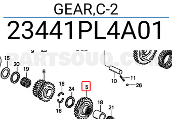 Honda 23441PL4A01 GEAR,C-2