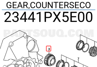 Honda 23441PX5E00 GEAR,COUNTERSECO