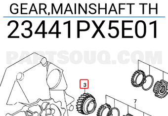Honda 23441PX5E01 GEAR,MAINSHAFT TH