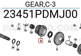 Honda 23451PDMJ00 GEAR,C-3