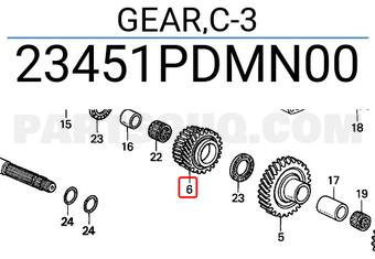 Honda 23451PDMN00 GEAR,C-3