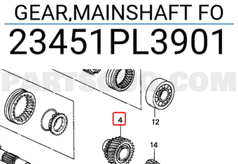 Honda 23451PL3901 GEAR,MAINSHAFT FO