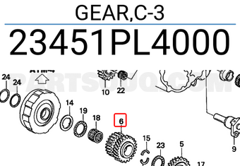 Honda 23451PL4000 GEAR,C-3