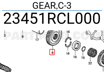 Honda 23451RCL000 GEAR,C-3
