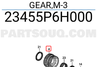 Honda 23455P6H000 GEAR,M-3