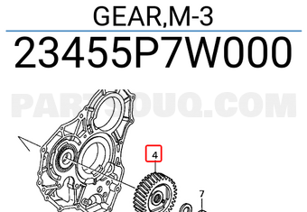 Honda 23455P7W000 GEAR,M-3