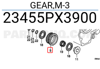 Honda 23455PX3900 GEAR,M-3