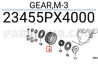 Honda 23455PX4000 GEAR,M-3
