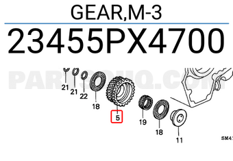 Honda 23455PX4700 GEAR,M-3