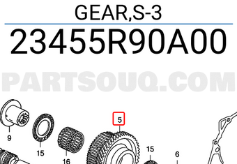 Honda 23455R90A00 GEAR,S-3