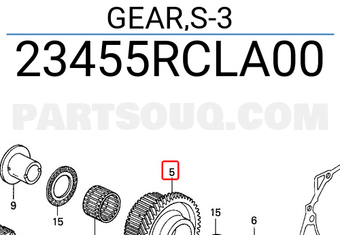 Honda 23455RCLA00 GEAR,S-3
