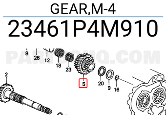 Honda 23461P4M910 GEAR,M-4