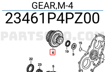 Honda 23461P4PZ00 GEAR,M-4