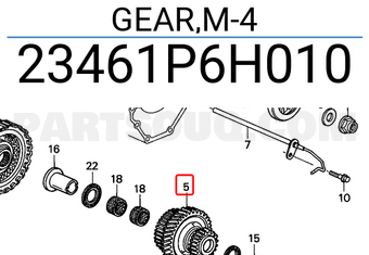 Honda 23461P6H010 GEAR,M-4