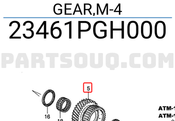 Honda 23461PGH000 GEAR,M-4