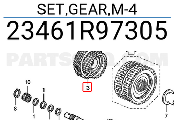 Honda 23461R97305 SET,GEAR,M-4