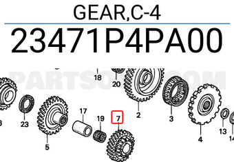 Honda 23471P4PA00 GEAR,C-4