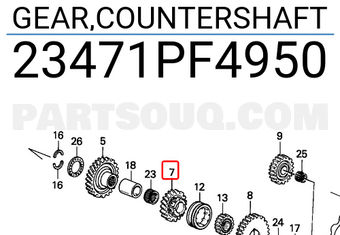 Honda 23471PF4950 GEAR,COUNTERSHAFT