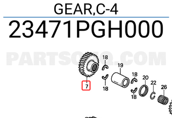 Honda 23471PGH000 GEAR,C-4
