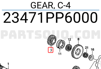 Honda 23471PP6000 GEAR, C-4