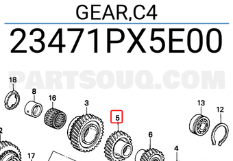 Honda 23471PX5E00 GEAR,C4