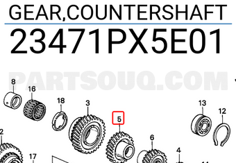 Honda 23471PX5E01 GEAR,COUNTERSHAFT