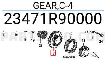Honda 23471R90000 GEAR,C-4