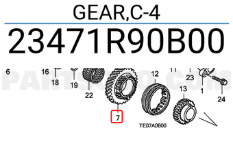 Honda 23471R90B00 GEAR,C-4