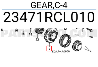 Honda 23471RCL010 GEAR,C-4