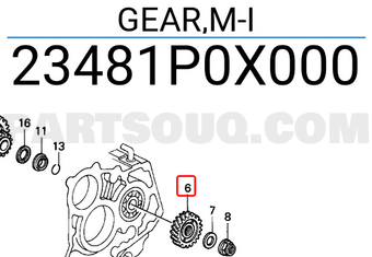 Honda 23481P0X000 GEAR,M-I