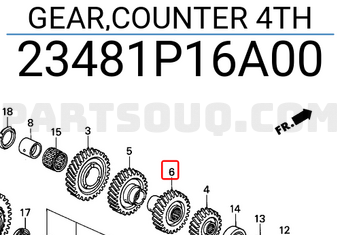 Honda 23481P16A00 GEAR,COUNTER 4TH