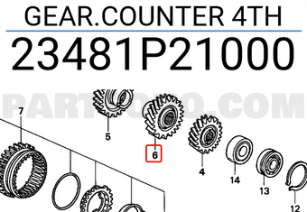Honda 23481P21000 GEAR.COUNTER 4TH