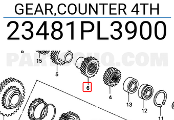 Honda 23481PL3900 GEAR,COUNTER 4TH