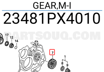 Honda 23481PX4010 GEAR,M-I