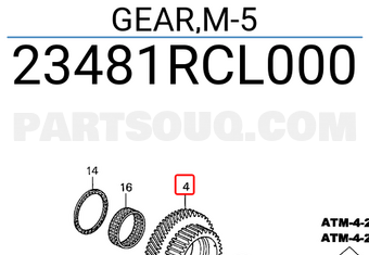 Honda 23481RCL000 GEAR,M-5