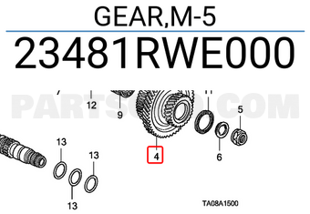 Honda 23481RWE000 GEAR,M-5