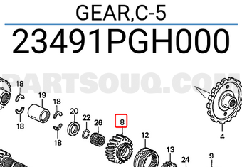 Honda 23491PGH000 GEAR,C-5