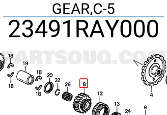 Honda 23491RAY000 GEAR,C-5