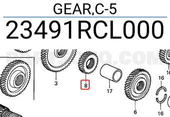 Honda 23491RCL000 GEAR,C-5