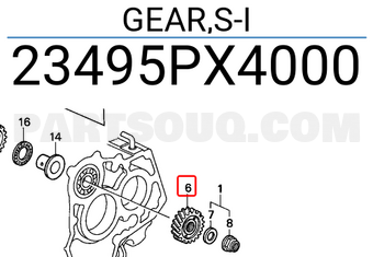 Honda 23495PX4000 GEAR,S-I