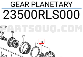 Honda 23500RLS000 GEAR PLANETARY