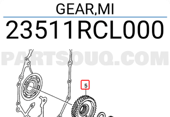 Honda 23511RCL000 GEAR,MI