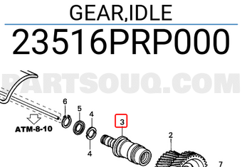 Honda 23516PRP000 GEAR,IDLE