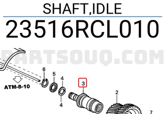 Honda 23516RCL010 SHAFT,IDLE