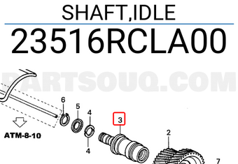 Honda 23516RCLA00 SHAFT,IDLE