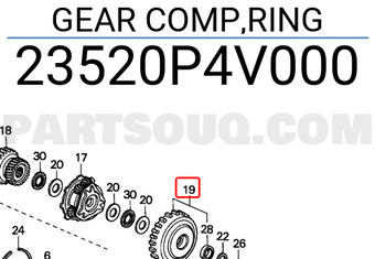 Honda 23520P4V000 GEAR COMP,RING