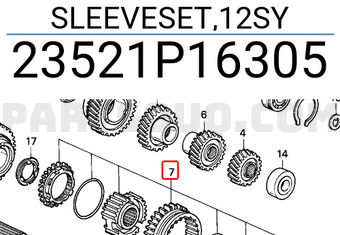 Honda 23521P16305 SLEEVESET,12SY