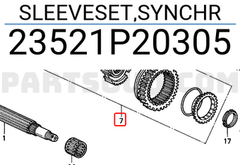 Honda 23521P20305 SLEEVESET,SYNCHR