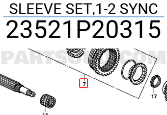 Honda 23521P20315 SLEEVE SET,1-2 SYNC